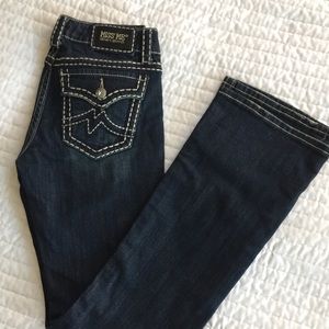 MISS ME Stitched Flap Pocket Jeans Long Size 30